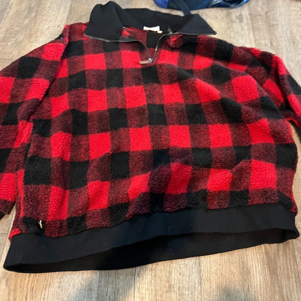 ChicSoul xl plaid‎ pullover